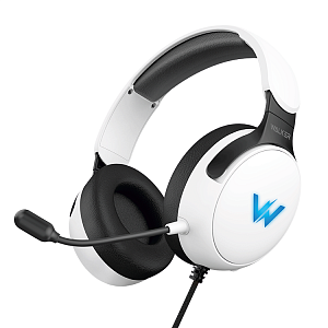Наушники WALKER  WBT-61, проводные, полноразмерные, гибкий микрофон, с подcветкой, белые