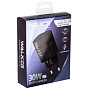 СЗУ WALKER  WH-60 GaN, 3А, 30Вт, USB/Type-C, поддержка QC+PD, черное