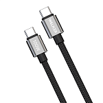 Кабель USB "WALKER" C985, (1.5 м), 100W, Type-C-Type-C, поддержка PD, нейлон, черный