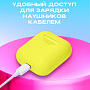 Чехол для Airpods силиконовый, лимонный