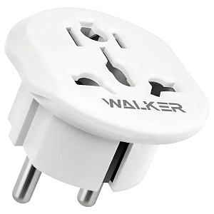 Переходник WALKER WH-01 в розетку, белый