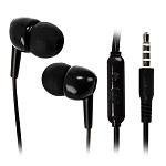Наушники EP37, микрофон, кнопка ответа, черные (-)