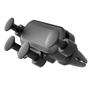 Автодержатель C041, с зажимом на воздуховод, черный (-)