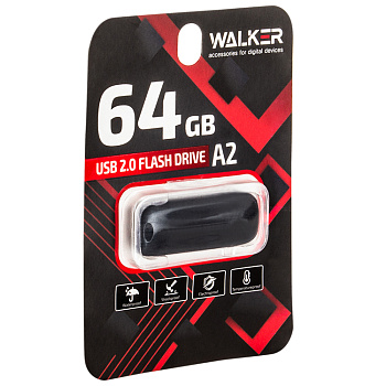 Флеш-накопитель 64 Gb, "WALKER" A2 25-10 Мб/с