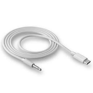 Адаптер WALKER WA-022 TYPE-C -- AUX (3.5 мм jack), белый