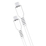 Кабель USB "WALKER" C795, 60W, Type-C-Type-C, поддержка PD, мягкий силикон, белый