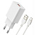 СЗУ L127, 18Вт, USB, поддержка QC, + кабель Type-C, белое