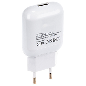 СЗУ L037, 10,5Вт, 2.1A, USB, белое (-)