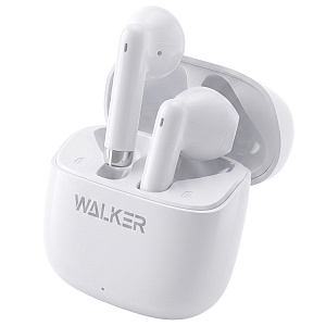 Наушники WALKER WTS-25, вкладыши, независ работа наушников, белые