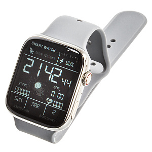 Смарт-часы DT7 Max, диаг 1,95', водостойкие, 45mm, серебряные