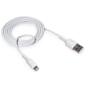 Кабель USB "AMFOX" C11, 2.1А, Lightning, белый