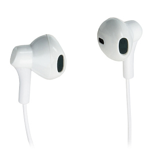 Наушники EP39, вкладыши, микрофон, кнопка ответа, белые