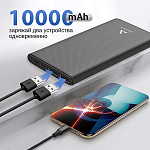 Power Bank AMFOX APB-510, 10000 mAh, Li-Pol, 2,4A, черный