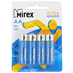 Батарейка MIREX алкалиновая LR6-E4 (AA, 4/48/480), блистер