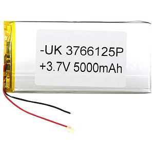 АКБ универсальная с проводками, 3,7x66x125 мм (6000 mAh)