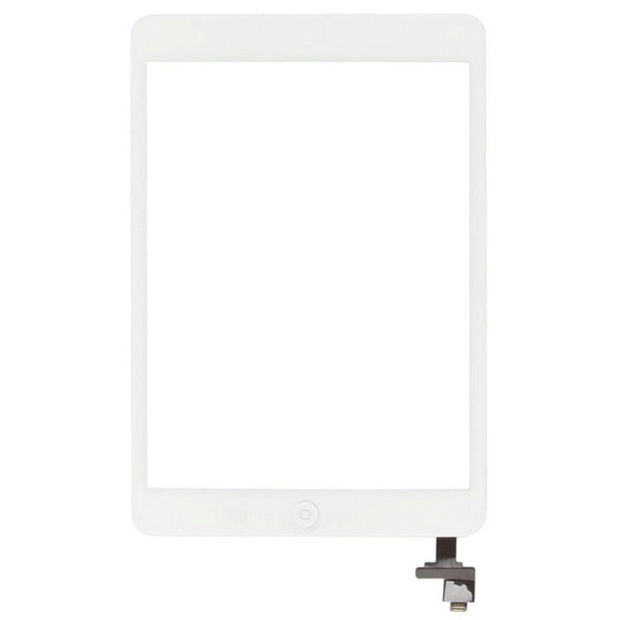 Тачскрин для IPAD mini/mini2 + кнопка HOME + разъем с IC (Тайвань), белый