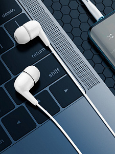 Наушники WALKER H305, микрофон, кнопка ответа, (мятая упак)