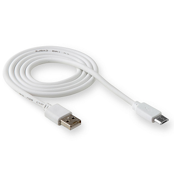 Кабель USB "WALKER" C110, Micro USB, в пакете, белый