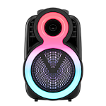  Колонка ZQS8163, Bluetooth, 82см, дин.2шт/2,54", 20Вт, подсветка, пульт, микрофон, черная