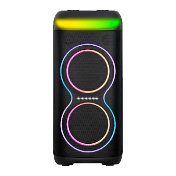 Колонка NDR-815, ,Bluetooth,69,5см,дин.2шт./8",50Вт, беспр.микрофон, подсветка, черная