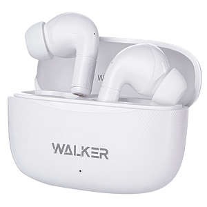 Наушники WALKER WTS-39, шумопод. ENC, независ. работа наушников, белые