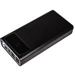 Power Bank PR-123, 30000 mAh, 2A, дисплей, черный (-)