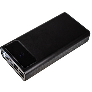 Power Bank PR-123, 30000 mAh, 2A, дисплей, черный (-)