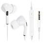 Наушники EP22, микрофон, кнопка ответа, рег. громкости, белые (-)