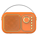 Колонка ZQS1215, Bluetooth, 15см, дин.1шт/2", 5Вт, оранжевая