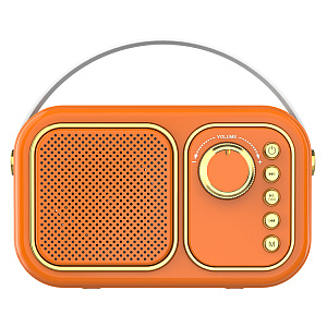 Колонка ZQS1215, Bluetooth, 15см, дин.1шт/2", 5Вт, оранжевая