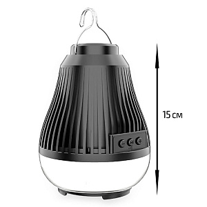 Колонка ZQS1317, Bluetooth, 15см, дин.1шт/3", 5Вт, подсветка, черная