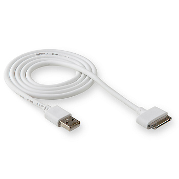 Кабель USB "WALKER" C115 для Apple iPhone 4, в пакете, белый