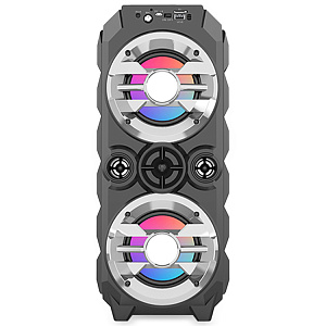 Колонка ZQS4236, Bluetooth, 40см, дин.2шт/4", 16Вт, подсветка, цвет в ассорт. (уценка)