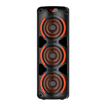 Колонка ZQS8305, Bluetooth, 84,3см, дин.3шт/8", 40Вт, подсветка, пульт, микрофон, черная