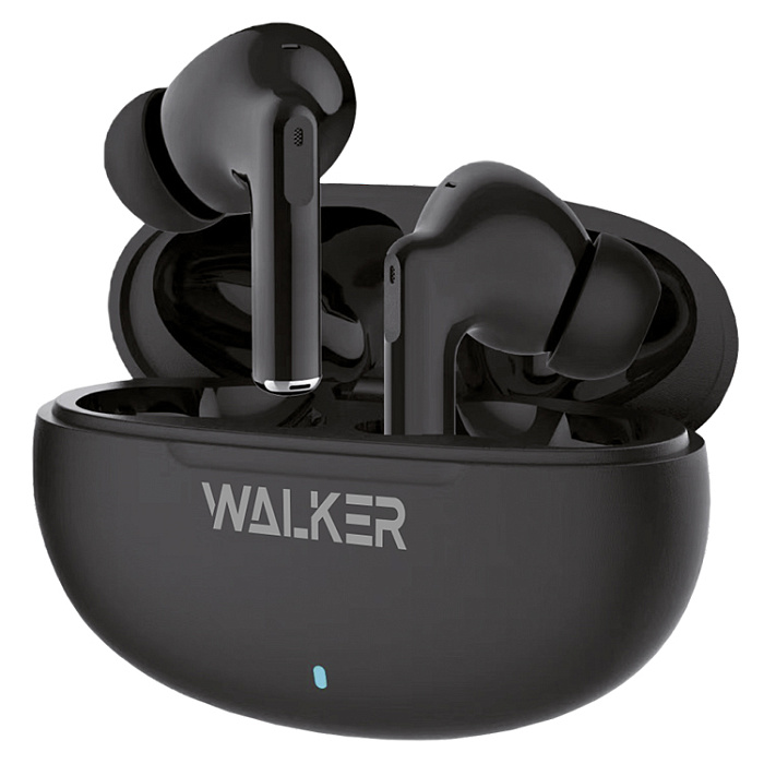 Наушники WALKER WTS-60, шумопод. ENC, независ. работа наушников, черные