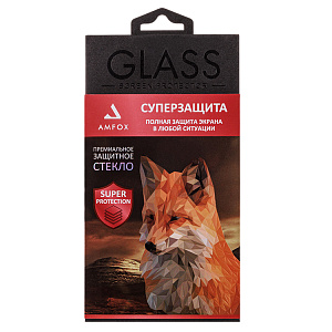 Стекло AMFOX для Apple iPhone 11/Xr, "Full glue", с рамкой, черное