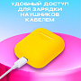 Чехол для Airpods силиконовый, желтый