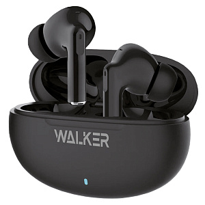 Наушники WALKER WTS-60, шумопод. ENC, независ. работа наушников, черные