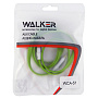 Кабель AUX WALKER  WCA-051, 3.5мм, плоский, четырехконтактный, в пакете, зеленый