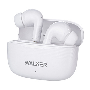 Наушники WALKER WTS-39, шумопод. ENC, независ. работа наушников, белые