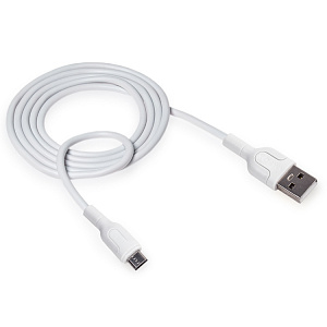 Кабель USB "AMFOX" C11, 2.1А, Micro USB, белый