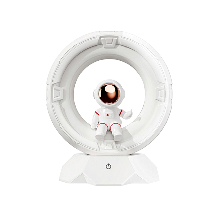 Настольная лампа - ночник Космонавт, OZ12, белая (-)