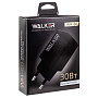 СЗУ WALKER  WH-60 GaN, 3А, 30Вт, USB/Type-C, поддержка QC+PD, черное