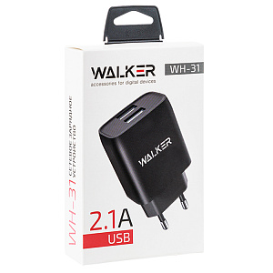 СЗУ WALKER  WH-31, 2.1А, 10,5Вт, USBx2, черное