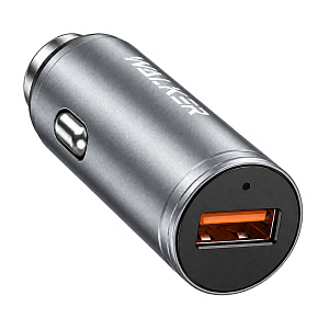 АЗУ WALKER  WCR-23, 3А, 18Вт, USB, поддержка QC, серебряное