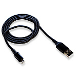 Кабель USB NB-143, 2.4А, Lightning, нейлон, черный