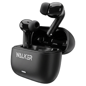 Наушники WALKER WTS-58, шумопод. ANC, вакуумные, независ. работа наушников, черные