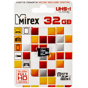 Карта MicroSD  32 Gb "MIREX" Class 10, UHS-1