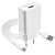 СЗУ L036, 18Вт, USB, поддержка QC, + кабель Type-C, белое (-)