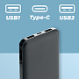 Power Bank Walker WB-410, 10000 mAh, Li-Pol, 2.4A, черный